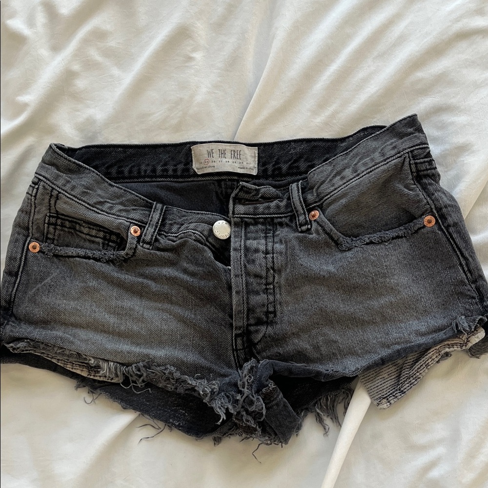 We The Free Charcoal Jean Shorts